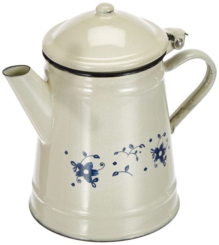 Kaffeekanne emaille weiß - emaille,